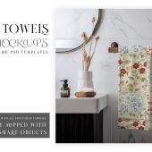 Bath Towels Template | Digital Bath Towels Mockup | Photoshop Bath Towels | Towels Mockup | Custom Bath Towels