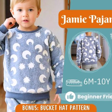 Pajama Sweatshirt Sewing Pattern for Kids, Sweatshirt Pattern, Kids Pattern, PDF Pattern, Beginner Pattern, Sewing Pattern Toddlers, Pyjamas