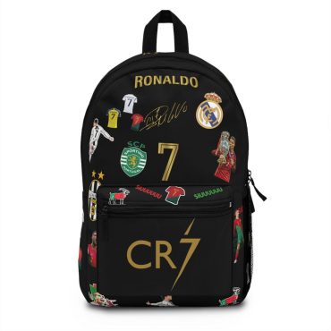 Ronaldo Backpack, School Bag, Sports Backpack,  Stylish Travel Backpack, Cool Laptop Knapsack, Can be customized with your name.