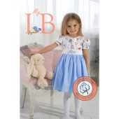 Soft Cotton Personalized Dress Girls Fairytale Birthday Outfit Blue & White Dress for Girls Handmade Floral Dress Toddler Girl Party Attire