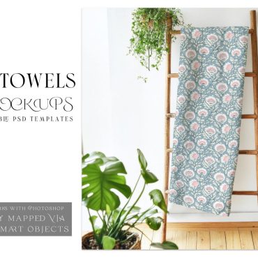 Bath Towels Template | Digital Bath Towels Mockup | Photoshop Bath Towels | Towels Mockup | Custom Bath Towels