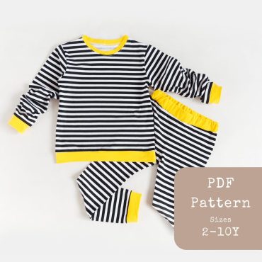 Kids Pajamas Sewing Patterns PDF  | Kids Pajama Pattern | Nightwear Sewing Patterns for Kids | Toddler Pajama Pattern | Kids Sewing Patterns