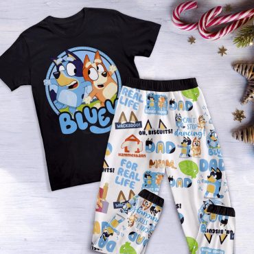 Bluey Dog Pajama Set - Personalized Bluey Family Christmas PJs