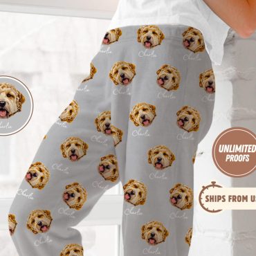 Custom Pet Pajamas Using Pet Photo + Name Personalized Dog Pajamas Custom Cat Pyjamas Dog Pjs Cat Pajamas for Women Puppy Christmas Pajamas