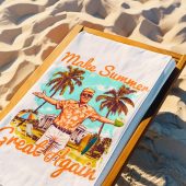 Trump Beach Towel, Funny Trump Gift, Make Summer Great Again Beach Towel, MAGA Summer Pool Towel