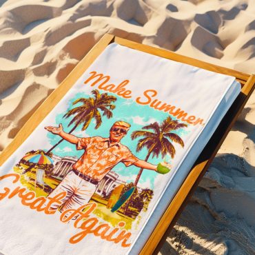Trump Beach Towel, Funny Trump Gift, Make Summer Great Again Beach Towel, MAGA Summer Pool Towel