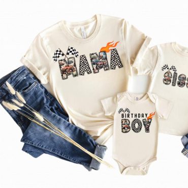 Monster Truck Birthday Boy Family Matching Shirts Custom Birthday Party Shirts Monster Truck Theme Outfit Personalized Family Birthday Shirt
