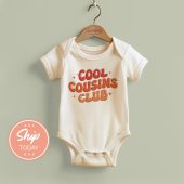 Cool Cousins Club Baby Onesies® Brand, Matching Family Outfit, Baby Shower Gift, Funny Baby Clothes, Gender Neutral Baby Bodysuit(KA-FAM19)