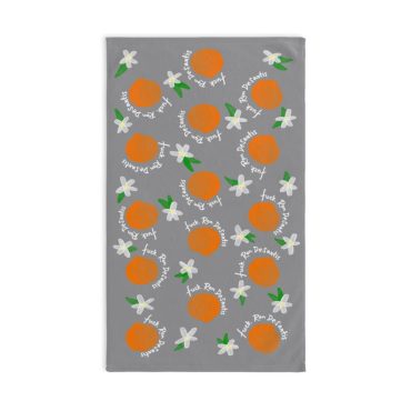 Slightly Subtle Florida Citrus Orange on Grey Hand Towel, Gifts for Garden Lovers, Kitchen or Bathroom, Birthday, Political Gag Gift