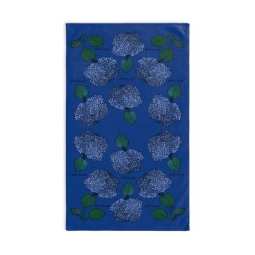 Slightly Subtle Hydrangea Towel on Deep Blue, Floral Kitchen Decor, Gift for Gardeners, Blue Flower Spring Home Decor, Political Gag Gift