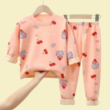2 piece 1-13 years old pajama set, Kids Warm Pajamas Sets, Woolen Children's Pajama Set, Big Kids Warm Pajama Sets