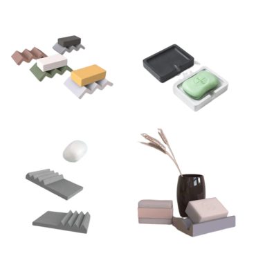 Concrete Toothbrush holder Molds Cement Soap Tray Molds Silicone Bathroom Decor tools Resin Coaster Molds Concrete Mold