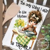 Baking Clipart, Sarcastic Png, Funny Baking png, Funny Kitchen Towel, Funny Girl Cooking, Dish Towel Png, Quirky Girl Clipart, Tea Towel png