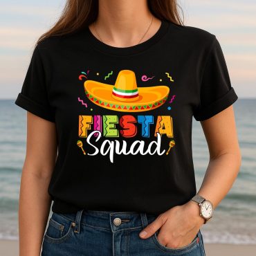 Cinco De Mayo Fiesta Squad Shirt | Mexican Matching Family Outfit | Nacho Average Amigo Design | Colorful Mustache Sombrero Party Apparel