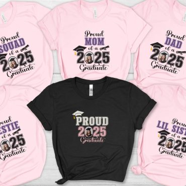 Custom Graduation Photo Shirts for Family, Graduation High School College Family Tshirt, Matching Family Outfit, Graduate Gift Class of 2025