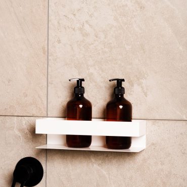 White Modern Shower Shelf, Black Shower Shelf, Floating Shelf, Minimalist Bathroom Shelves, Industrial Accessories, Matte Metal Shower Caddy