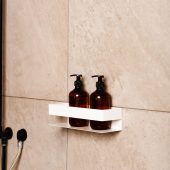 Floating Shelf, White Modern Shower Shelf, Bathroom Caddy, Bathroom Shelf, Bathroom Shelves, Minimalist Shelves, Industrial Accessories