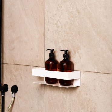 Floating Shelf, White Modern Shower Shelf, Bathroom Caddy, Bathroom Shelf, Bathroom Shelves, Minimalist Shelves, Industrial Accessories