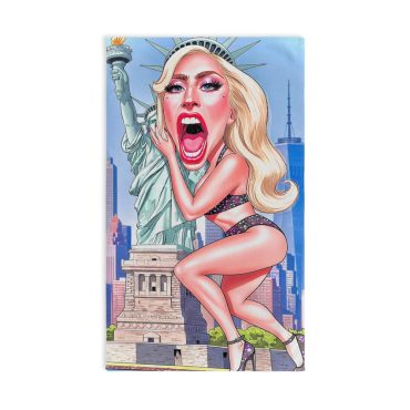 Hand towel：World Artist Parody Series, "Lady kyakkya" No.1 Design - Unique Gift for  Lady kyakkya Fans, Kitchen Decor, Party Supplies