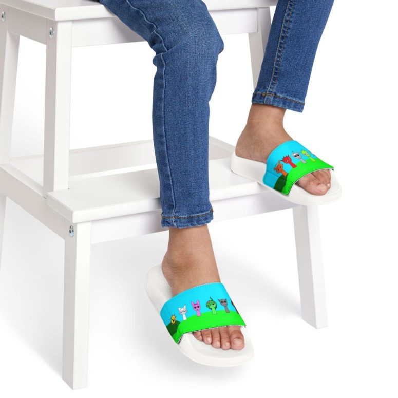 Sprunki fun Sandals, Fun Slide Sandals for Kids, Playful Summer Footwear, Vacation Sandals, Birthday Gift for Children