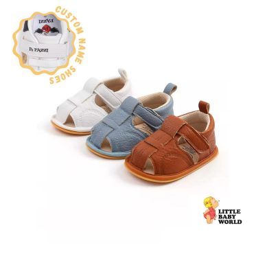 Infant Baby Sandals & Slippers Non-Slip PU Leather Soles For Comfort and Safety, Custom Baby Sandals Shoes, Summer Baby Sandals, Baby Gift