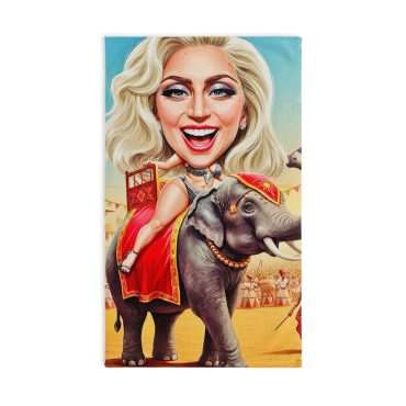 Hand towel：World Artist Parody Series, "Lady kyakkya" No.4 Design hand towel - Unique Gift for  Lady kyakkya Fans, Kitchen Decor