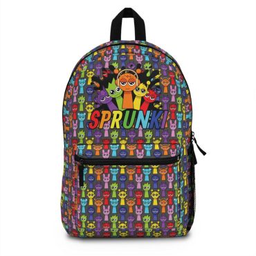 Colorful Sprunki Backpack - Fun School Bag, Kids Backpack, Unique Accessories, Cartoon Design, Gift for Children