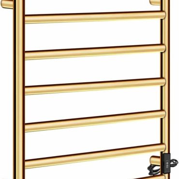 Electric Towel Warmer for Bathroom, 800 x 500mm Wall Mounted Heated Towel Rack, Stainless Steel 7 Bars, Towel Rail Rack with timer