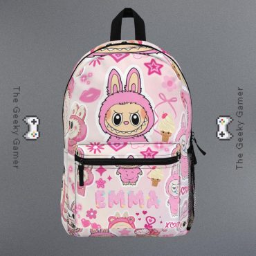 Personalized Name Backpack With Cute Monster | Girls Backpack | Custom Backpack | Girl Backpack | Back To School | Travel Bag | Pink Anime
