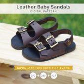Baby Sandals Pattern for Leathercrafters - Baby & Toddler Sizes