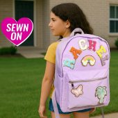 Sewn On Patches Backpack Personalized Monogram Backpack Nylon Patch Kid School Bag Back to school Custom Letter Kids Boy Girl Student Gift