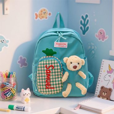 Custom Kids Backpack With Name, Teddy Bear Backpack, School Bag for Kids, Kids Mini Backpack, Gift for Boy Girls, Back to School Gift