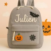 Personalized Halloween Backpack for Kids, Custom Toddler School Bag with Name, Gift for Halloween, Halloween to School, Icon Halloween