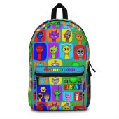 Vibrant Sprunki Backpack with Whimsical Characters, Fun School Bag, Colorful Kids' Gift, Cute Travel Backpack, Unique Cartoon Backpack