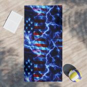 USA Beach Towel, Patriotic gift, gift for patriot, gift for veteran, Patriotic Summer Decor, Freedom Lover Gift, Red White Blue