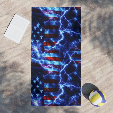 USA Beach Towel, Patriotic gift, gift for patriot, gift for veteran, Patriotic Summer Decor, Freedom Lover Gift, Red White Blue