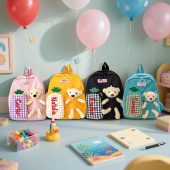 Personalised Teddy Bear School Bag for Kids,Preschool Backpack,Toddler Schoolbag,birthday gifts,Back to School Gift,Gifts for Girls Boys