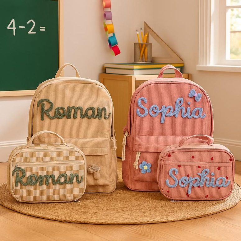 Personalized Toddler Backpack Lunch Bag, Custom Bag with Name, Preschool School,  Birthday Gift for Boy, Back to School, Book Bag