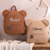 Personalized Embroidered Teddy bear Backpack,Custom Fluffy Teddy Bear Bag for Kids,First Day of School Gifts,Back to School,Kids Backpack