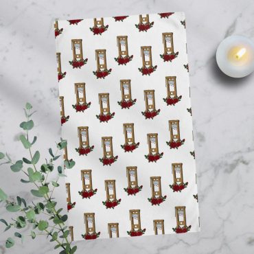 Guillotine French Revolution Hand/Kitchen Towel, Liberal Leftist Activist Gift, Eat The Rich, Anti Trump MAGA Fascism Oligarchy Capitalism