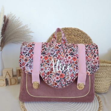 Children's school bag / girls' school bag / rectangular school bag / velvet school bag / personalized school bag