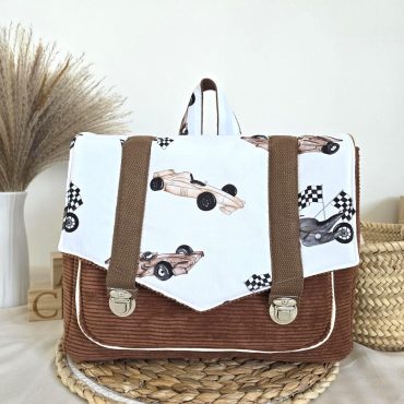 Children's school bag / boys' school bag / rectangular school bag / velvet school bag / personalized school bag