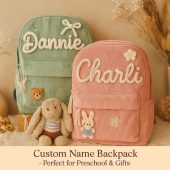 Personalized Toddler Backpack with Name | Custom Kids School Bag | Preschool Book Bag for Boys & Girls | Monogram Baby Gift