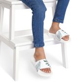 Botanical Youth Sandals, Summer Footwear for Kids, Beach Shoes, Trendy Slides for Girls, Eco-Friendly Summer Style