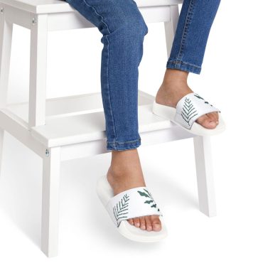 Botanical Youth Sandals, Summer Footwear for Kids, Beach Shoes, Trendy Slides for Girls, Eco-Friendly Summer Style