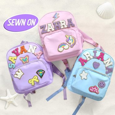 Backpack for 5 to 8 Year Olds Personalized Nylon Primary School Bag  Custom Chenille Patch Kids Backpack Back to School Gift Boy Girl Gifts