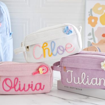 Personalized Pencil Case, Back To School Gift, Custom Name Corduroy Pencil Bag , Gift For Kids, Girls /Boys Birthday Gift