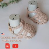 Crochet Baby Sandals Pattern | PDF + Video Tutorial | 0–6 Months | Summer Baby Shoes | Instant Download