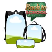 Back to school luggage templates, drag and drop photo or design, Personalize your own backpack, lunch box, school bags, canva editable