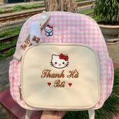 Custom Embroidered Kids Backpack with Name – Personalized Toddler Bag with Cute Animal or Fruit Design – School Gift for Girls & Boys